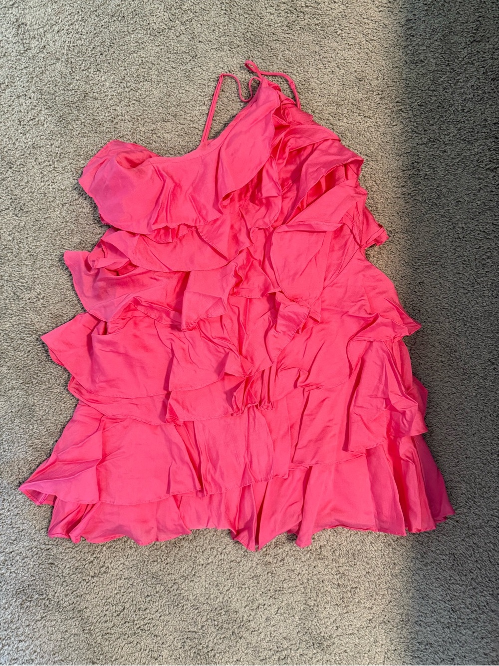fab'rik Hot Pink Ruffle One-Piece - Picture 2 of 3